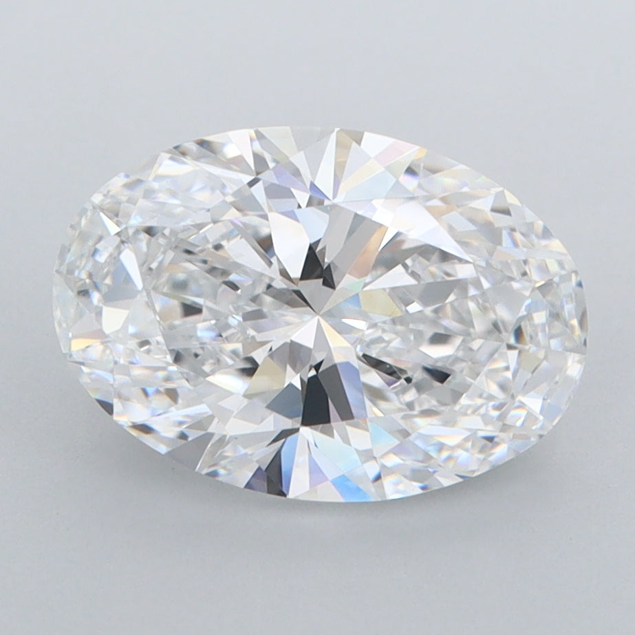 2.51 Carat Oval Shaped, Ideal Cut, D Color, IF Clarity, IGI Certified Lab Grown Diamond
