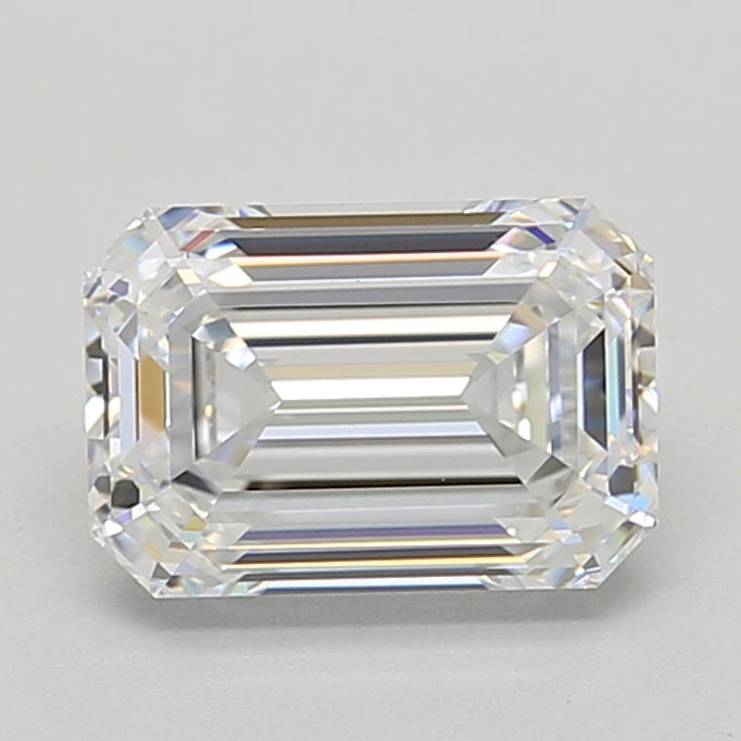 2.91 Carat Emerald Shaped, Ideal Cut, D Color, VVS1 Clarity, IGI Certified Lab Grown Diamond