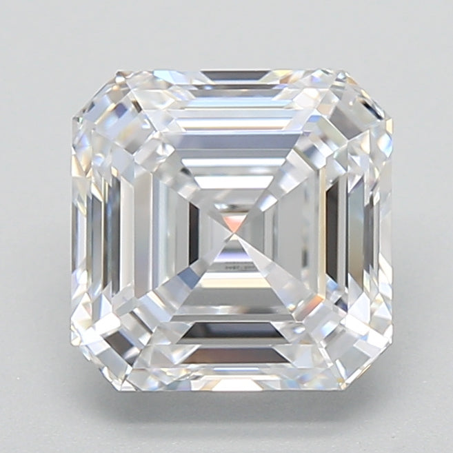 2.56 Carat Asscher Shaped, Ideal Cut, D Color, VVS1 Clarity, IGI Certified Lab Grown Diamond