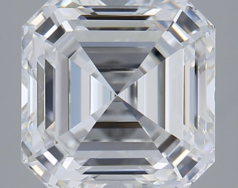 2.77 Carat Asscher Shaped, Ideal Cut, E Color, VVS1 Clarity, IGI Certified Lab Grown Diamond
