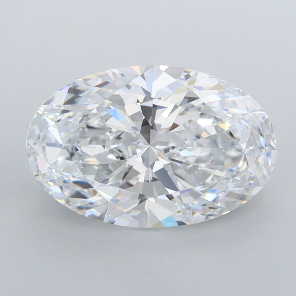 2.74 Carat Oval Shaped, Ideal Cut, D Color, FL Clarity, IGI Certified Lab Grown Diamond