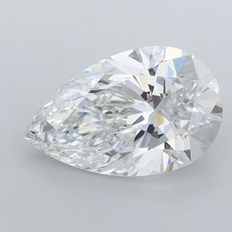 1.44 Carat Pear Shaped, Excellent Cut, D Color, FL Clarity, IGI Certified Lab Grown Diamond