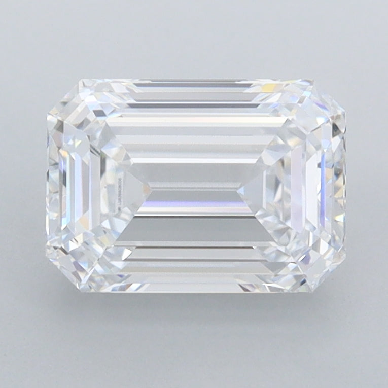 1.90 Carat Emerald Shaped, Ideal Cut, D Color, FL Clarity, IGI Certified Lab Grown Diamond