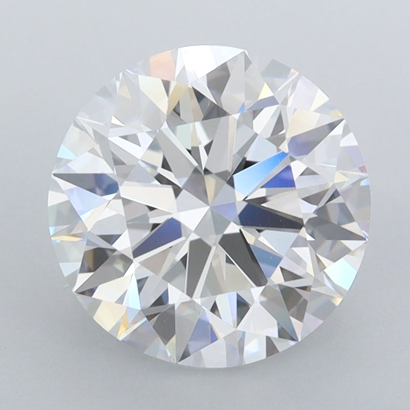 3.05 Carat Round Shaped, Ideal Cut, D Color, FL Clarity, IGI Certified Lab Grown Diamond