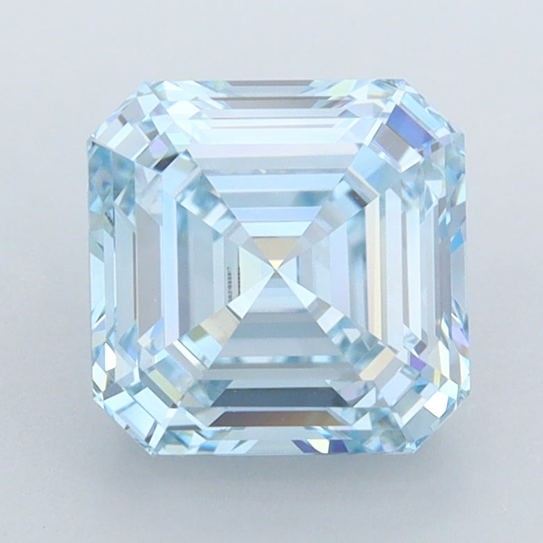 2.54 Carat Asscher Shaped, Ideal Cut, VVS2 Clarity, IGI Certified Lab Grown Diamond