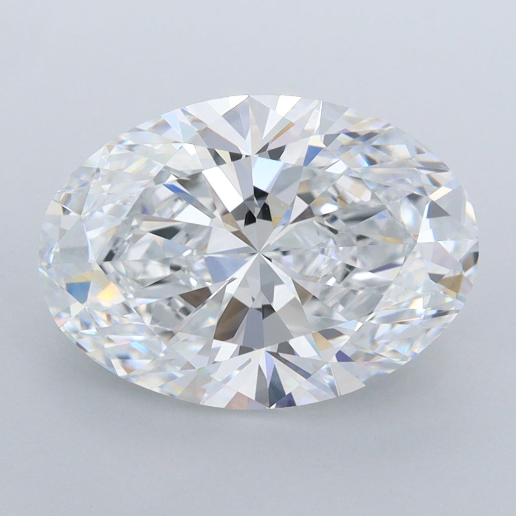 3.82 Carat Oval Shaped, Ideal Cut, E Color, FL Clarity, IGI Certified Lab Grown Diamond