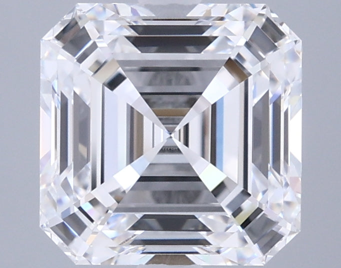 2.89 Carat Asscher Shaped, Ideal Cut, D Color, VVS1 Clarity, IGI Certified Lab Grown Diamond