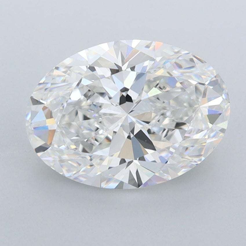 2.06 Carat Oval Shaped, Ideal Cut, D Color, FL Clarity, IGI Certified Lab Grown Diamond