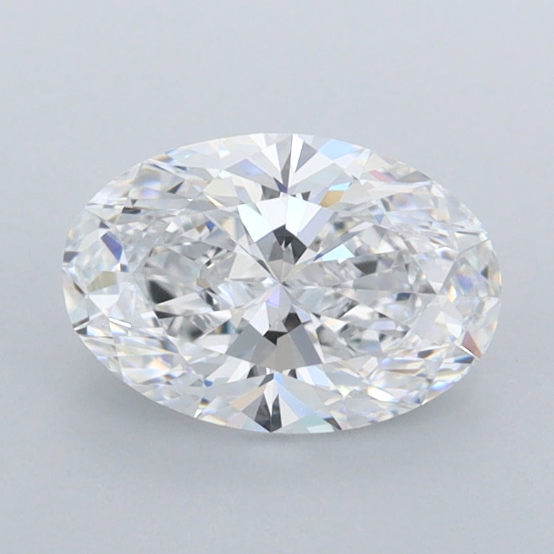 1.25 Carat Oval Shaped, Ideal Cut, D Color, FL Clarity, IGI Certified Lab Grown Diamond