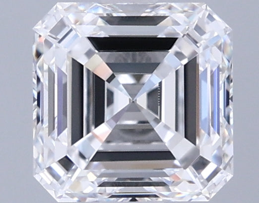 1.36 Carat Asscher Shaped, Ideal Cut, D Color, VVS1 Clarity, IGI Certified Lab Grown Diamond