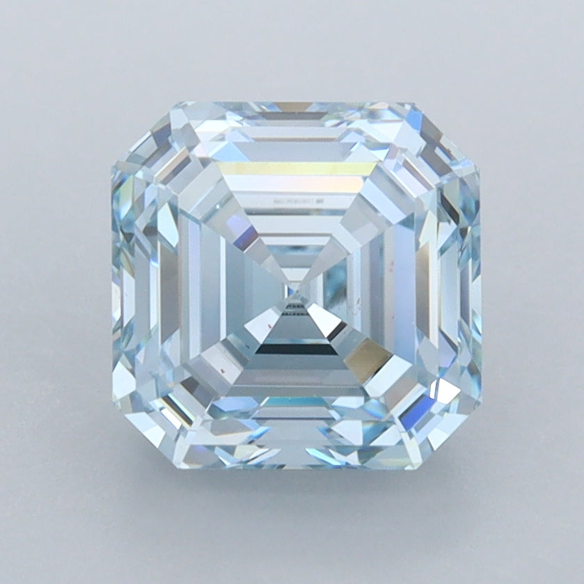 2.48 Carat Asscher Shaped, Ideal Cut, VVS2 Clarity, IGI Certified Lab Grown Diamond