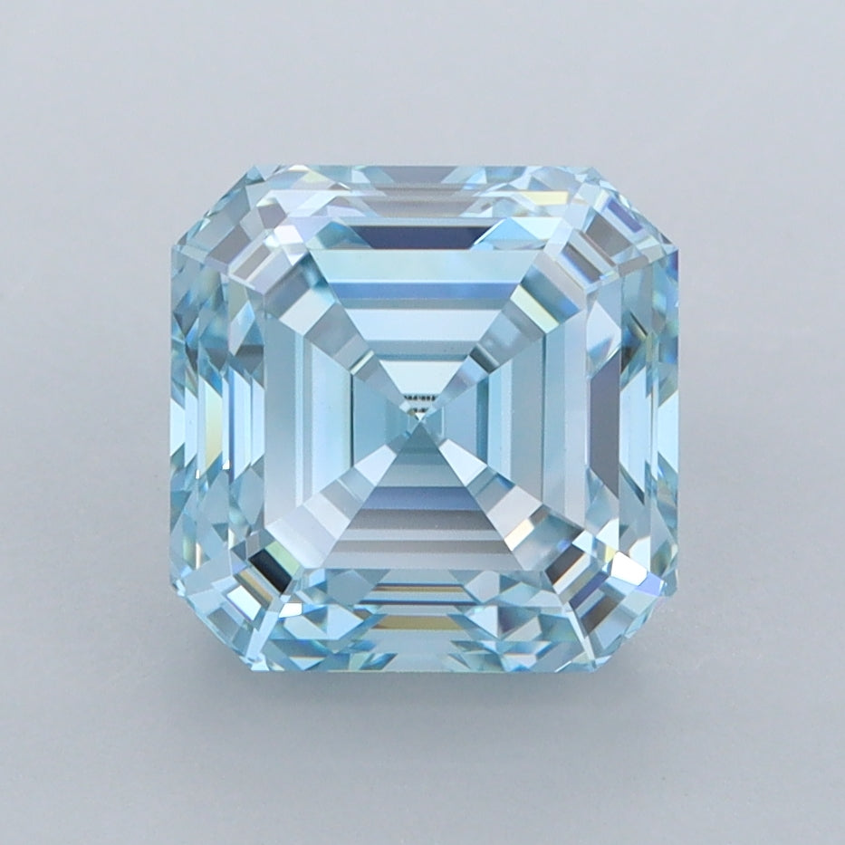 3.00 Carat Asscher Shaped, Ideal Cut, VVS2 Clarity, IGI Certified Lab Grown Diamond