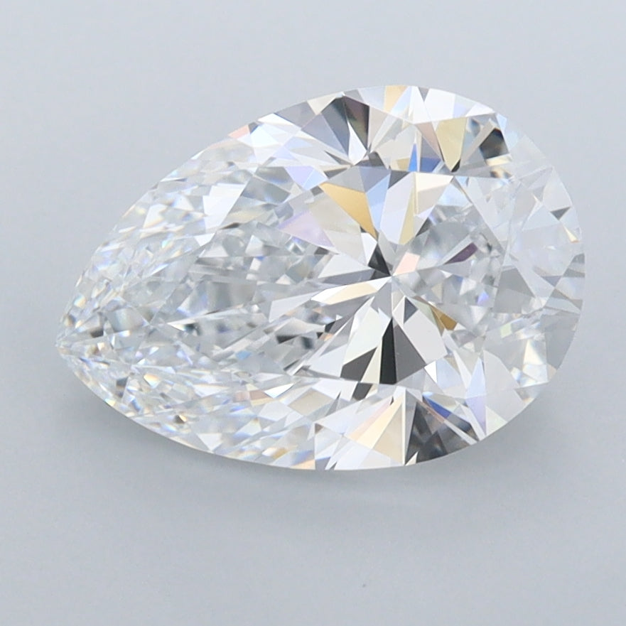 2.26 Carat Pear Shaped, Ideal Cut, D Color, VVS1 Clarity, IGI Certified Lab Grown Diamond