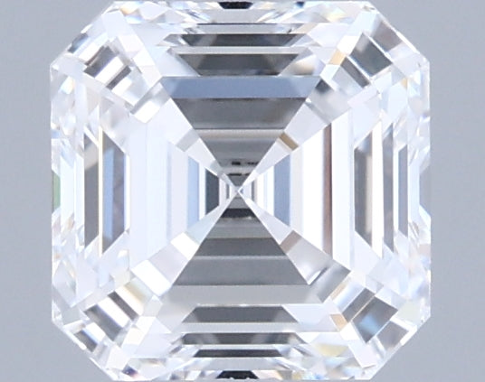 1.26 Carat Asscher Shaped, Ideal Cut, D Color, IF Clarity, IGI Certified Lab Grown Diamond