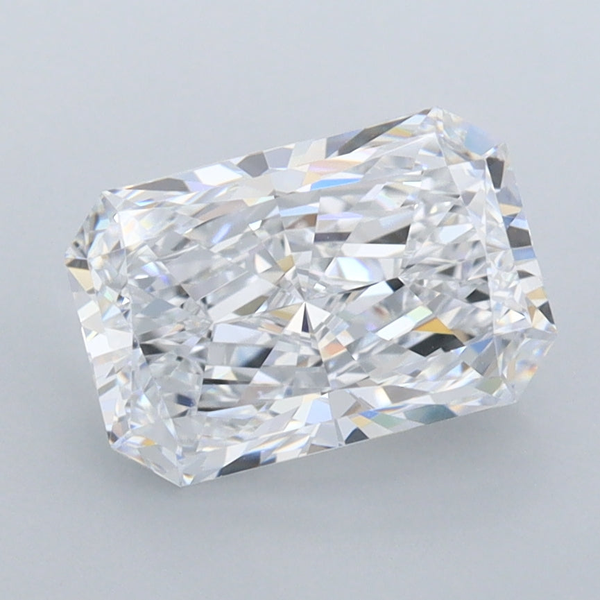 2.04 Carat Radiant Shaped, Ideal Cut, D Color, IF Clarity, IGI Certified Lab Grown Diamond