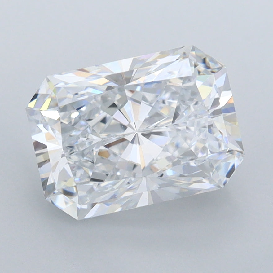 2.51 Carat Radiant Shaped, Excellent Cut, E Color, VVS1 Clarity, IGI Certified Lab Grown Diamond