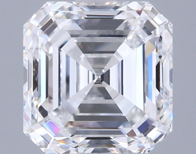 2.04 Carat Asscher Shaped, Ideal Cut, D Color, VVS1 Clarity, IGI Certified Lab Grown Diamond
