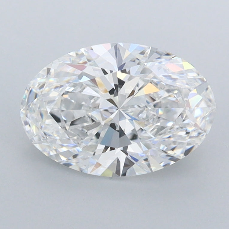 1.45 Carat Oval Shaped, Ideal Cut, D Color, FL Clarity, IGI Certified Lab Grown Diamond