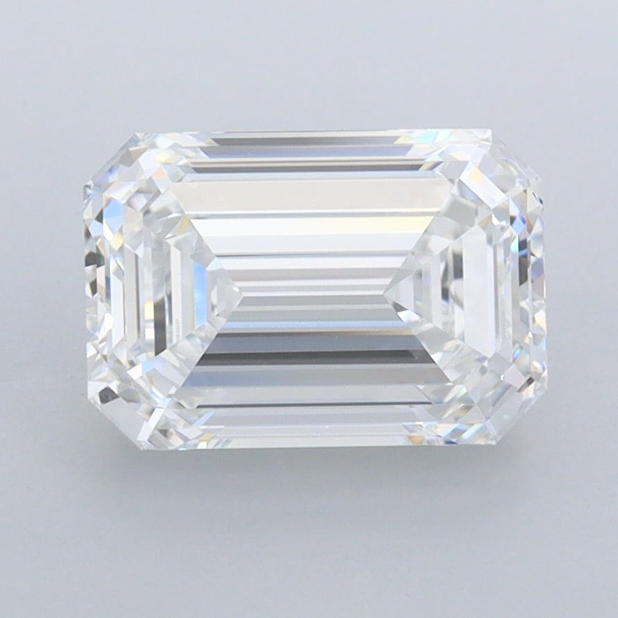 2.49 Carat Emerald Shaped, Ideal Cut, D Color, FL Clarity, IGI Certified Lab Grown Diamond