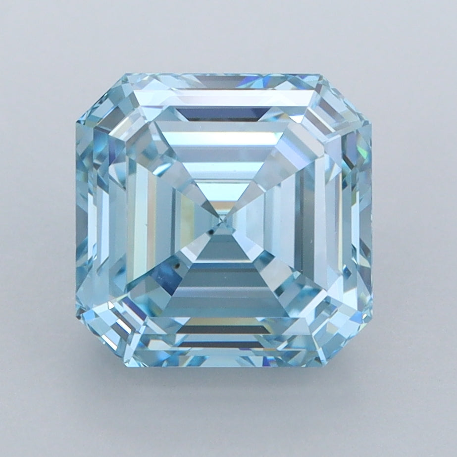 3.41 Carat Asscher Shaped, Ideal Cut, VVS2 Clarity, IGI Certified Lab Grown Diamond