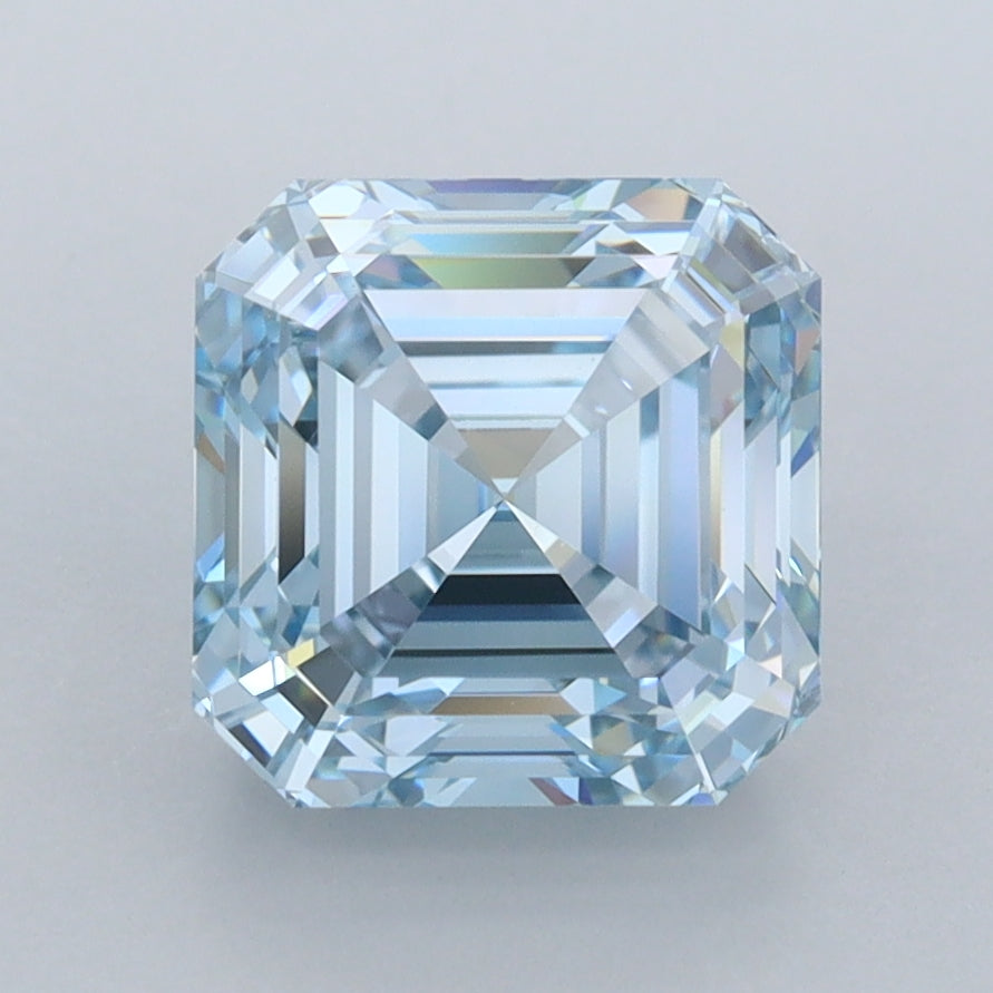3.03 Carat Asscher Shaped, Ideal Cut, VVS2 Clarity, IGI Certified Lab Grown Diamond