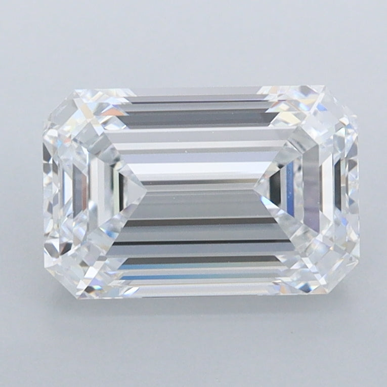 2.05 Carat Emerald Shaped, Ideal Cut, D Color, FL Clarity, IGI Certified Lab Grown Diamond
