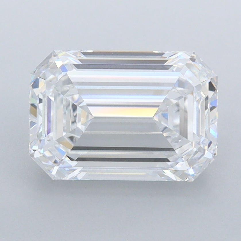 2.36 Carat Emerald Shaped, Ideal Cut, D Color, FL Clarity, IGI Certified Lab Grown Diamond