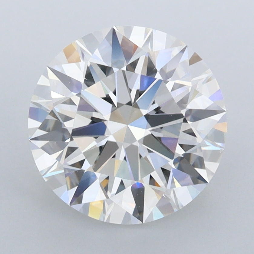2.95 Carat Round Shaped, Ideal Cut, D Color, FL Clarity, IGI Certified Lab Grown Diamond