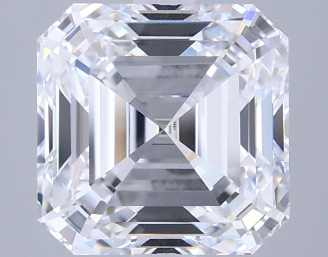 2.80 Carat Asscher Shaped, Ideal Cut, D Color, VVS1 Clarity, IGI Certified Lab Grown Diamond
