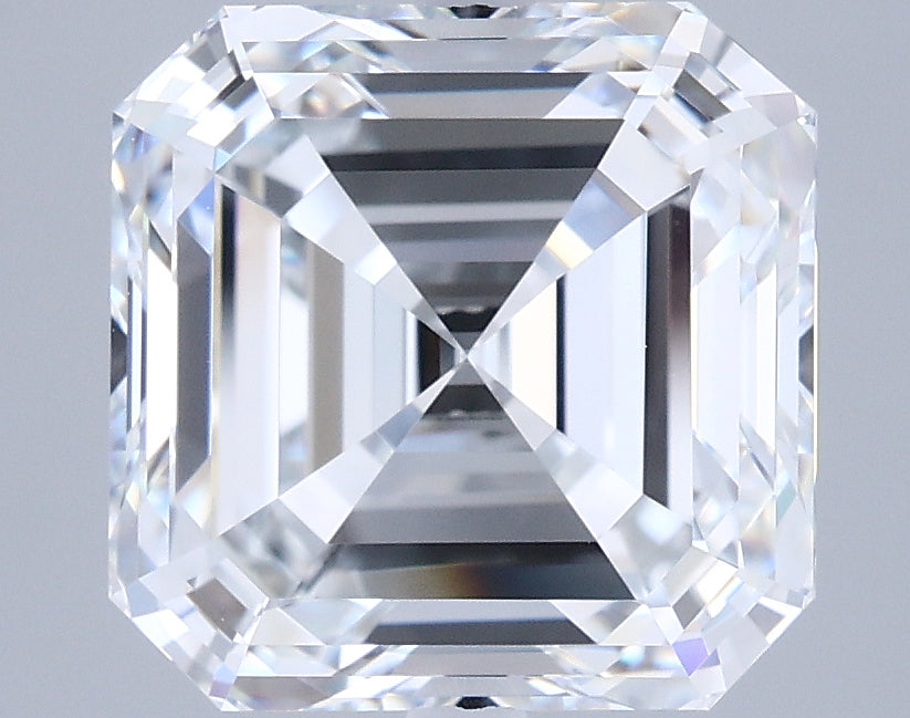 3.98 Carat Asscher Shaped, Excellent Cut, E Color, VVS1 Clarity, IGI Certified Lab Grown Diamond