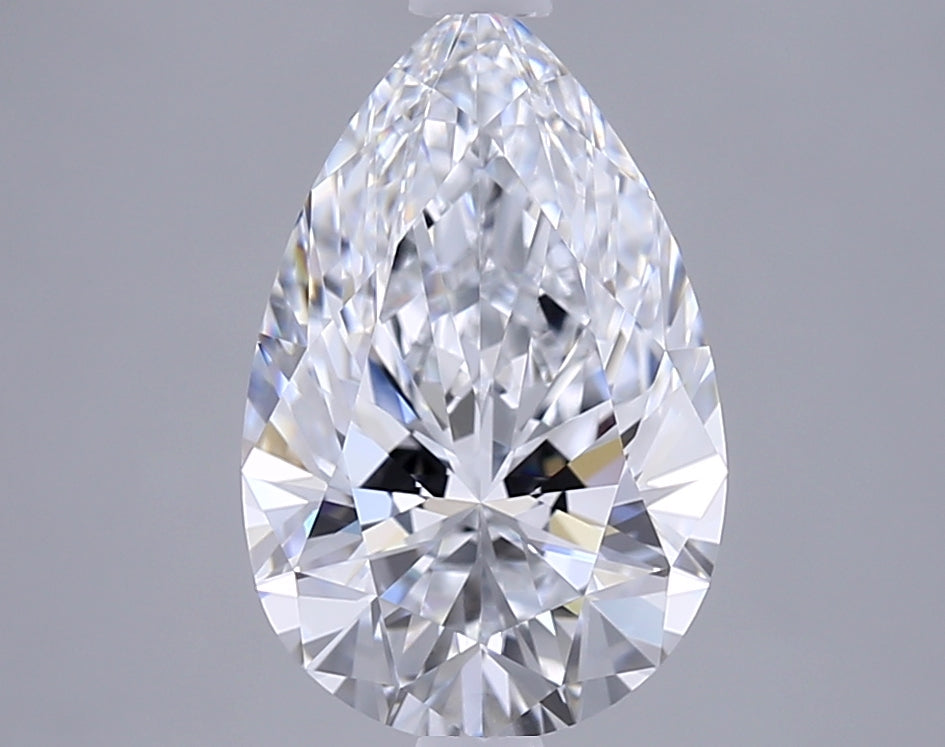 3.00 Carat Pear Shaped, Ideal Cut, D Color, VVS1 Clarity, IGI Certified Lab Grown Diamond