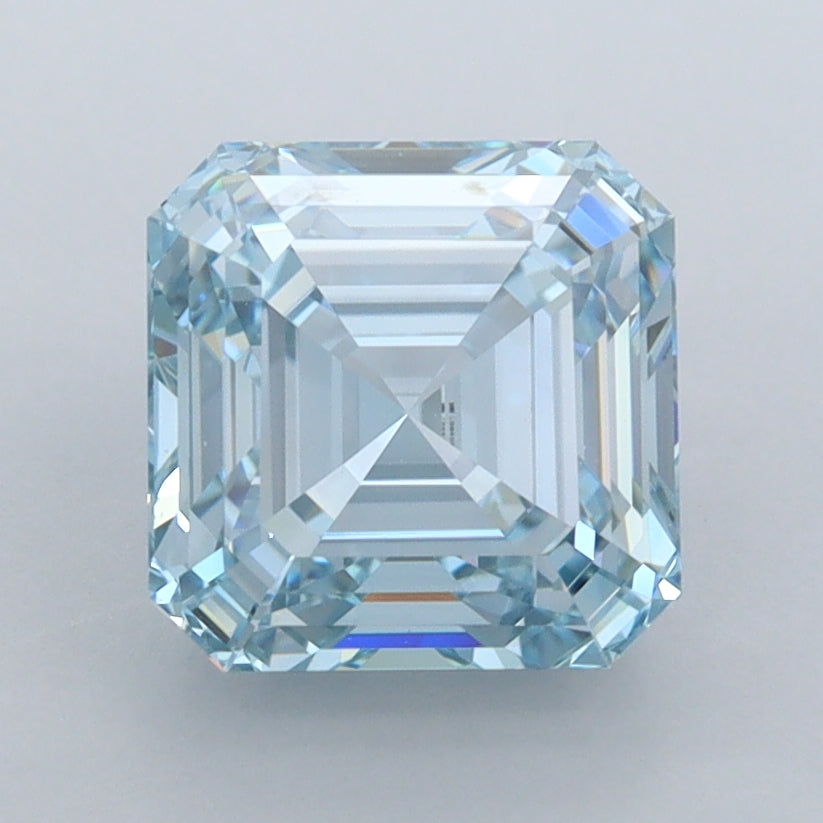 2.58 Carat Asscher Shaped, Ideal Cut, VS1 Clarity, IGI Certified Lab Grown Diamond