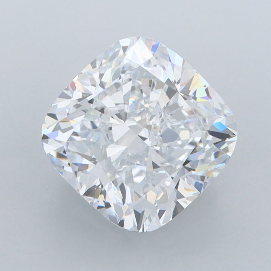 3.05 Carat Cushion Shaped, Ideal Cut, D Color, VVS1 Clarity, IGI Certified Lab Grown Diamond