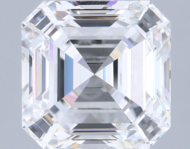 2.05 Carat Asscher Shaped, Ideal Cut, E Color, VVS1 Clarity, IGI Certified Lab Grown Diamond