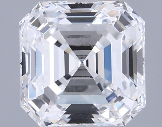 1.90 Carat Asscher Shaped, Ideal Cut, D Color, VVS1 Clarity, IGI Certified Lab Grown Diamond