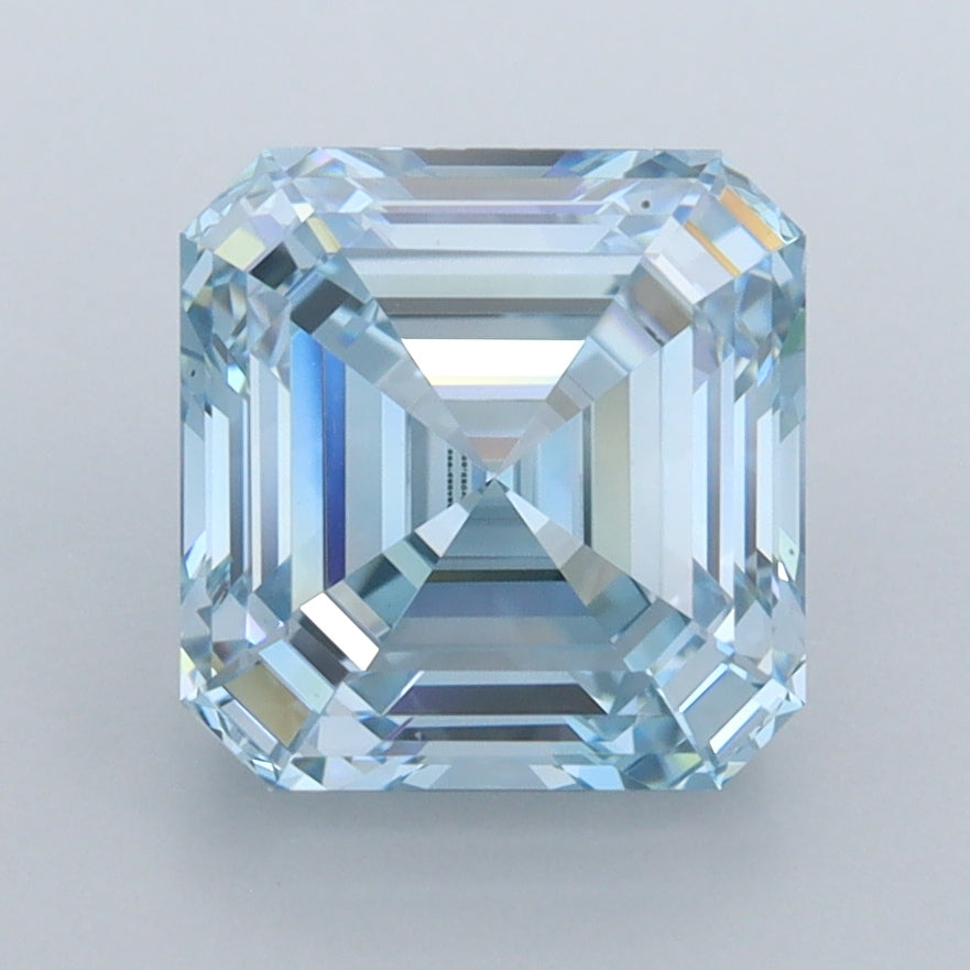 3.04 Carat Asscher Shaped, Ideal Cut, VVS2 Clarity, IGI Certified Lab Grown Diamond