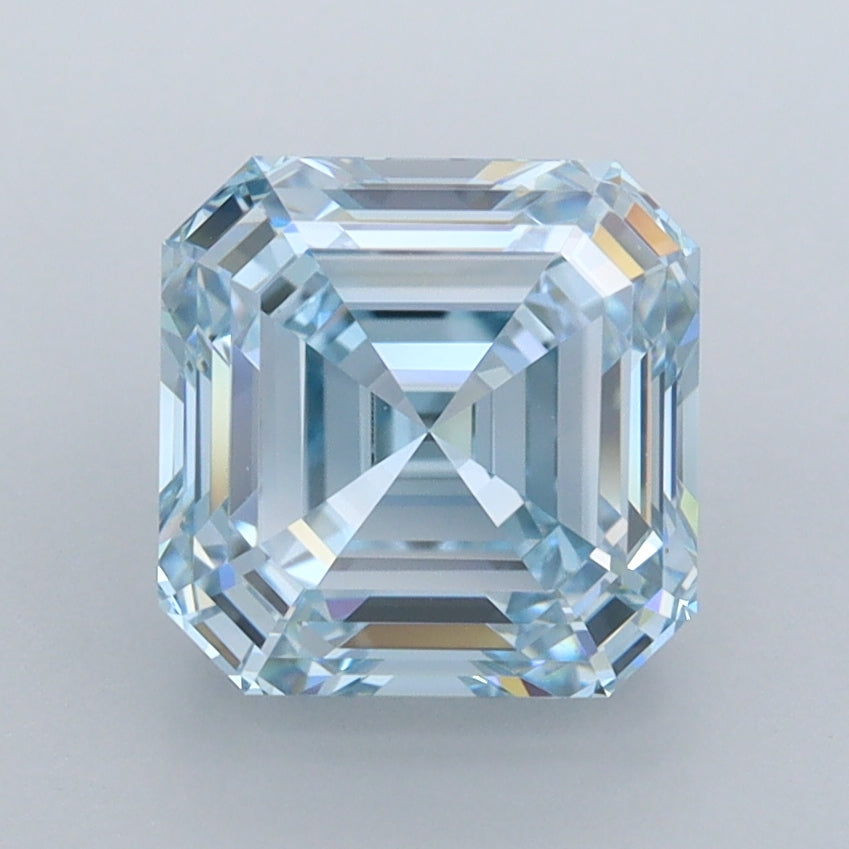 2.53 Carat Asscher Shaped, Ideal Cut, VVS1 Clarity, IGI Certified Lab Grown Diamond
