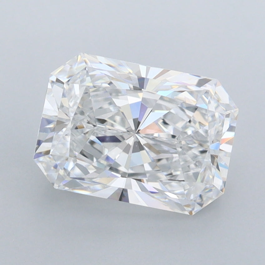 1.94 Carat Radiant Shaped, Ideal Cut, D Color, IF Clarity, IGI Certified Lab Grown Diamond