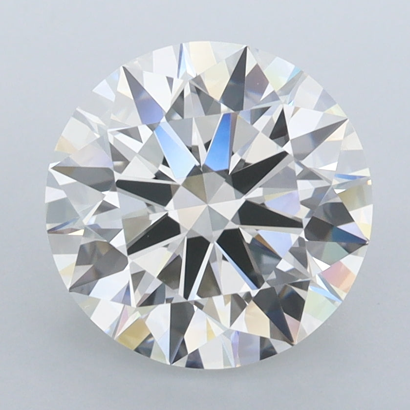 3.07 Carat Round Shaped, Ideal Cut, E Color, FL Clarity, IGI Certified Lab Grown Diamond