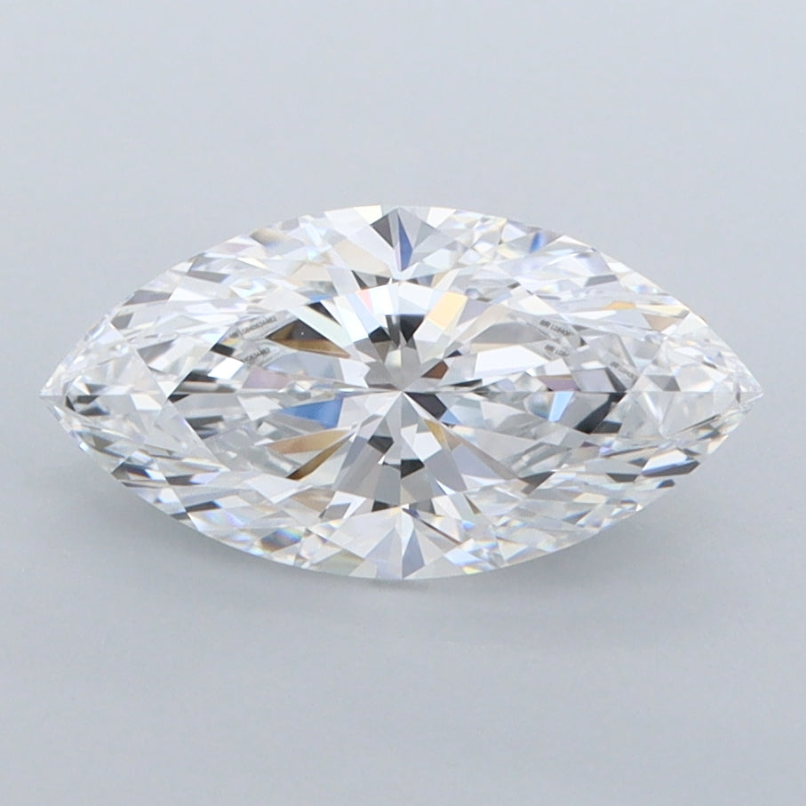 1.45 Carat Marquise Shaped, Ideal Cut, D Color, FL Clarity, IGI Certified Lab Grown Diamond
