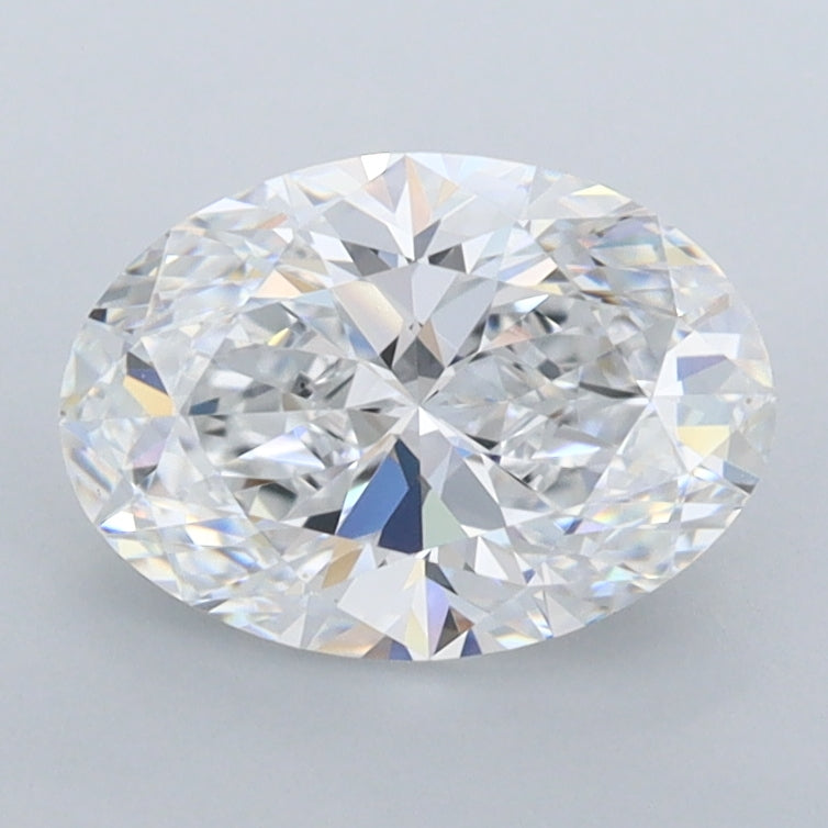 1.56 Carat Oval Shaped, Ideal Cut, D Color, FL Clarity, IGI Certified Lab Grown Diamond