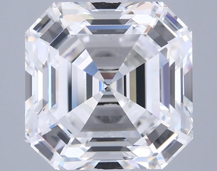 3.09 Carat Asscher Shaped, Ideal Cut, D Color, VVS1 Clarity, IGI Certified Lab Grown Diamond