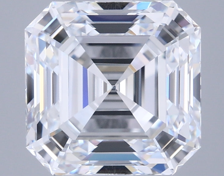 3.47 Carat Asscher Shaped, Ideal Cut, D Color, VVS1 Clarity, IGI Certified Lab Grown Diamond