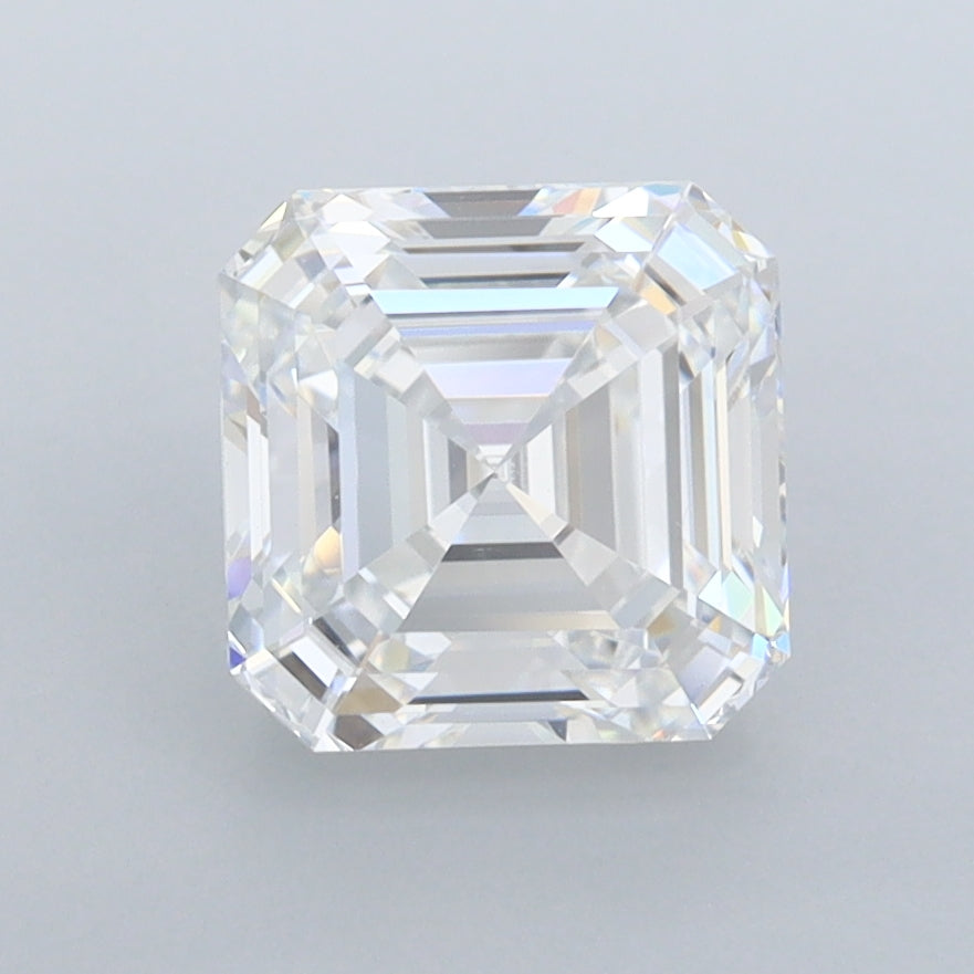 2.11 Carat Asscher Shaped, Ideal Cut, D Color, VVS1 Clarity, IGI Certified Lab Grown Diamond