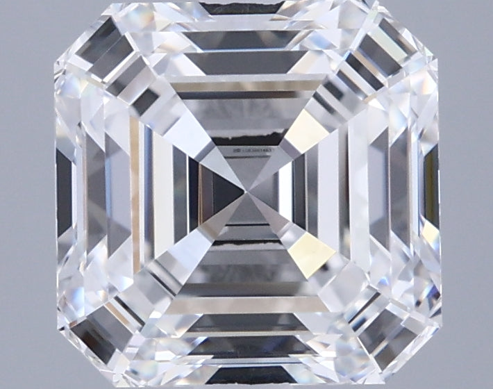 2.56 Carat Asscher Shaped, Ideal Cut, D Color, VVS1 Clarity, IGI Certified Lab Grown Diamond