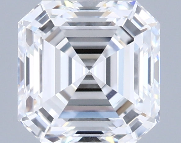 1.54 Carat Asscher Shaped, Ideal Cut, D Color, VVS1 Clarity, IGI Certified Lab Grown Diamond