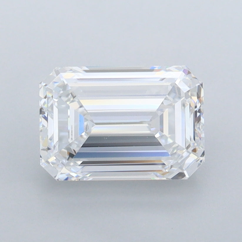 1.55 Carat Emerald Shaped, Ideal Cut, D Color, FL Clarity, IGI Certified Lab Grown Diamond