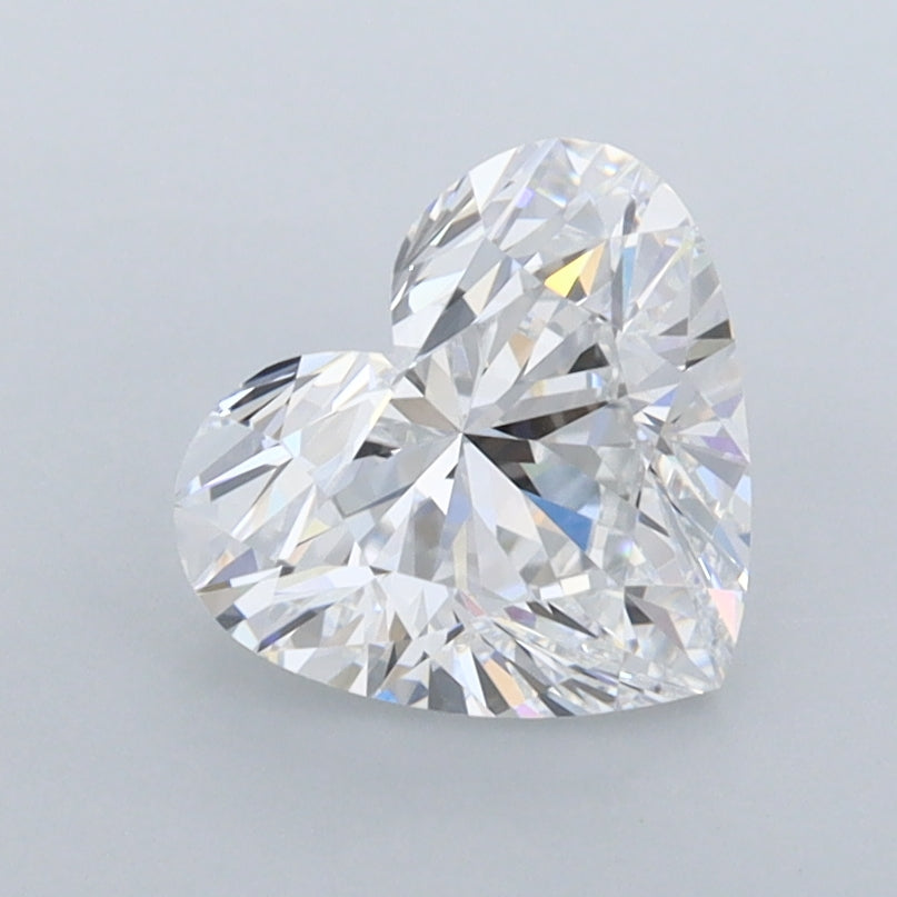 1.42 Carat Heart Shaped, Ideal Cut, D Color, VVS1 Clarity, IGI Certified Lab Grown Diamond