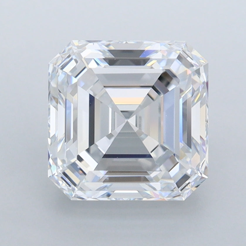 2.58 Carat Asscher Shaped, Ideal Cut, E Color, VVS1 Clarity, IGI Certified Lab Grown Diamond