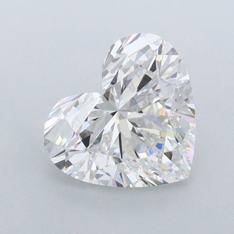 1.42 Carat Heart Shaped, Ideal Cut, E Color, VVS1 Clarity, IGI Certified Lab Grown Diamond